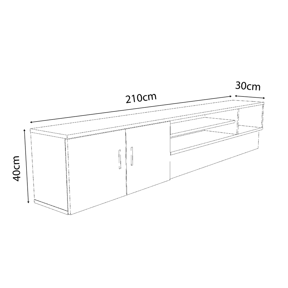 MESA DE TV MOVENDA MUEBLES TUPANDÍ TUPANDI 65' 2 PUERTAS MOVENDA GALES - 8