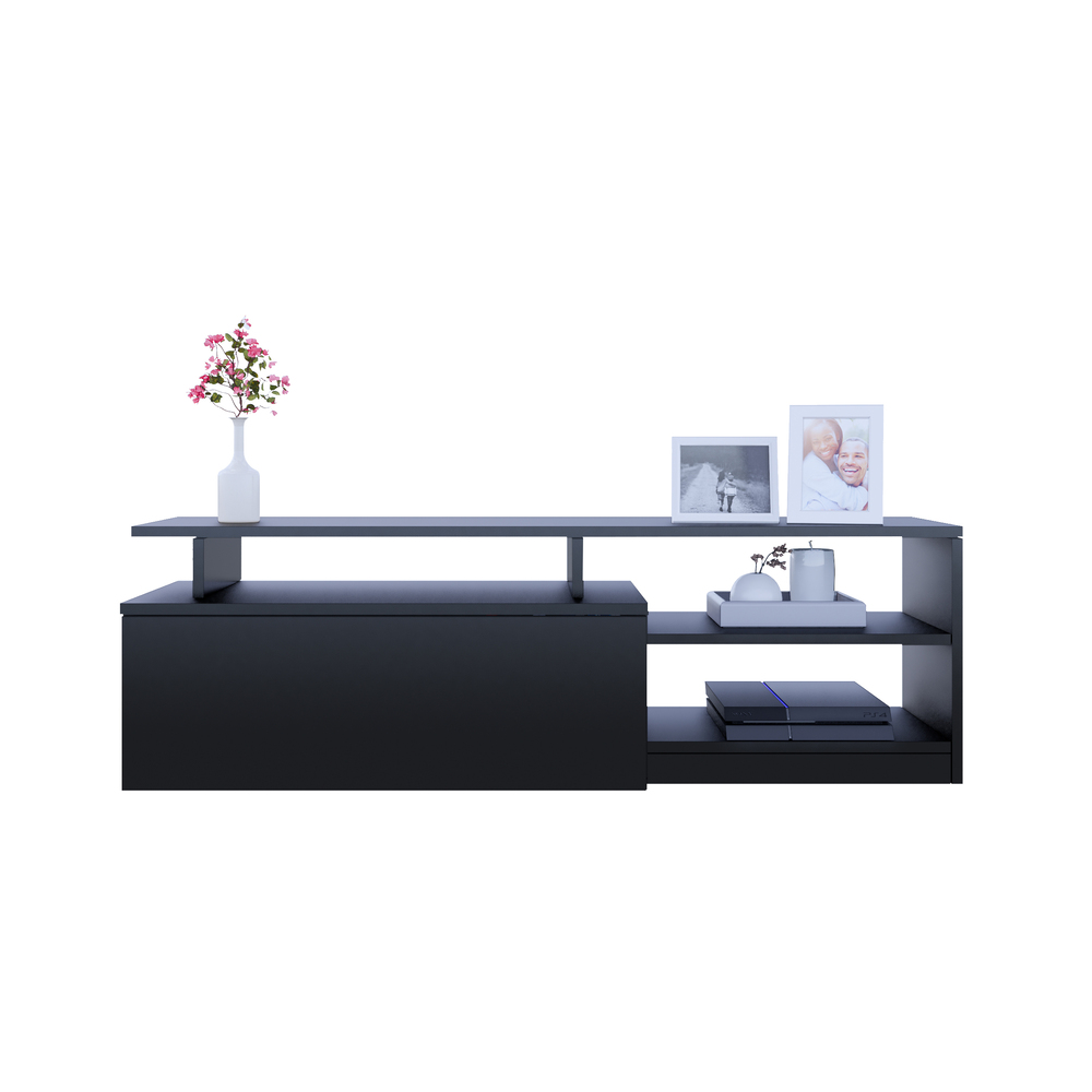 MESA DE TV MOVENDA MUEBLES CANOAS 55' 1 PUERTA MOVENDA NEGRO - 7