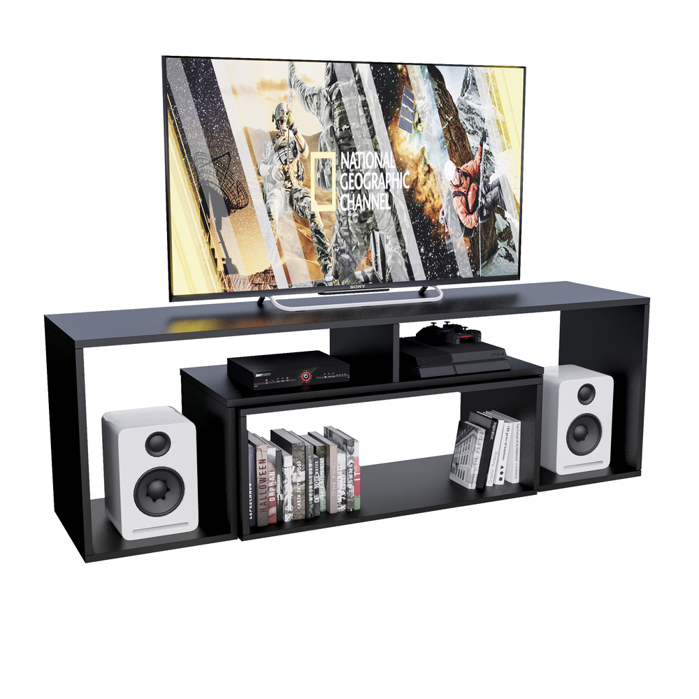 MESA DE TV MOVENDA MUEBLES GUAIBA EXTENSIBLE 65' MOVENDA NEGRO - 6