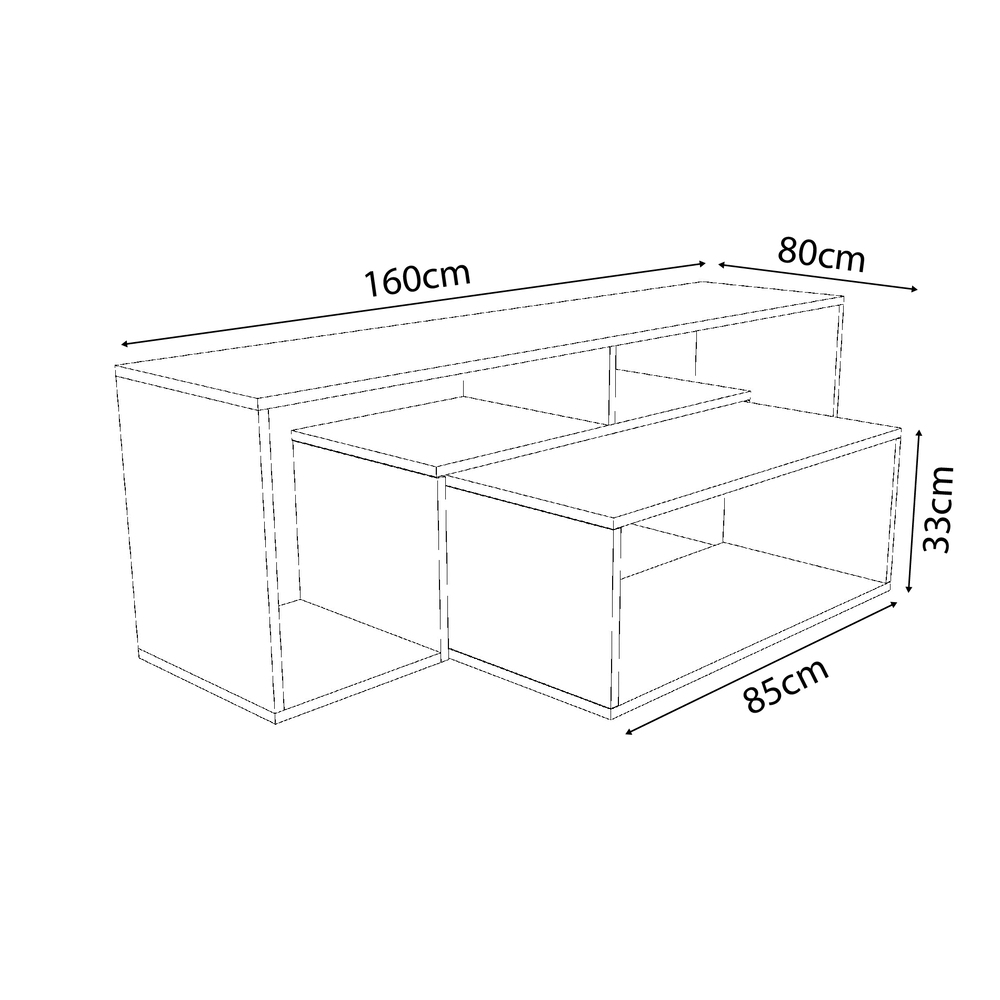 MESA DE TV MOVENDA MUEBLES GUAIBA EXTENSIBLE 65' MOVENDA NEGRO - 8