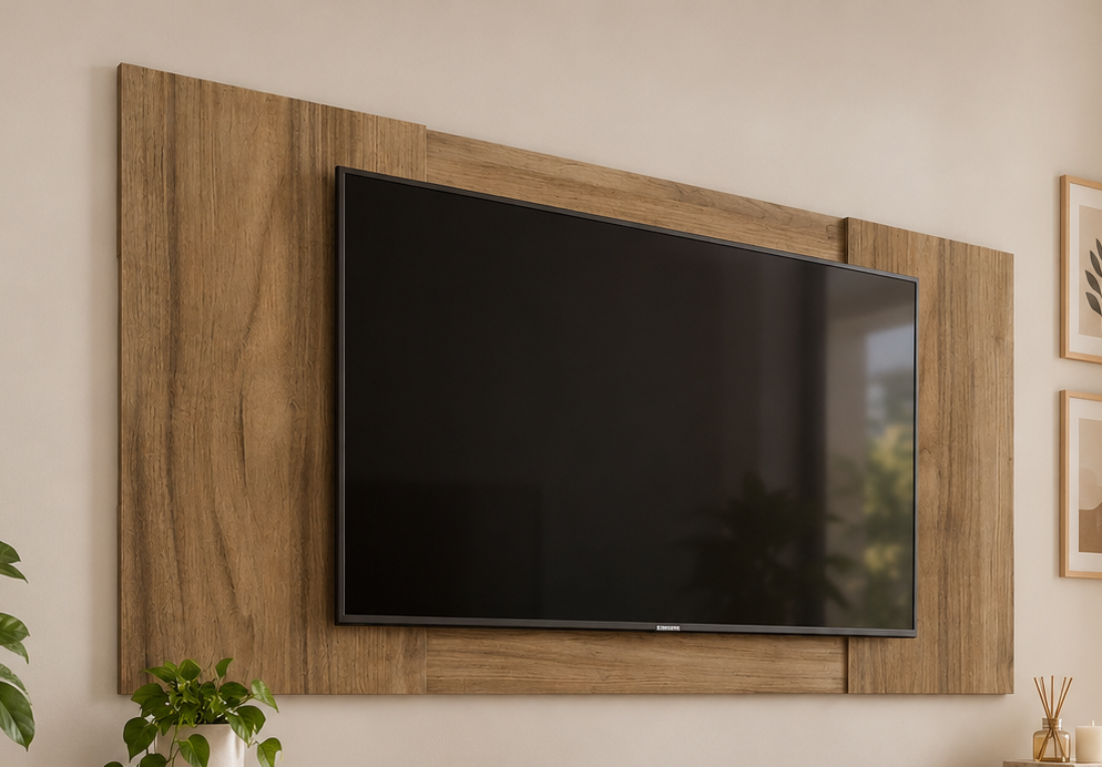 CENTRO DE ENTRETENIMIENTO 65? CAXIAS MESA DE TV Y PANEL MOVENDA GALES CON PATAS DE MADERA - 4