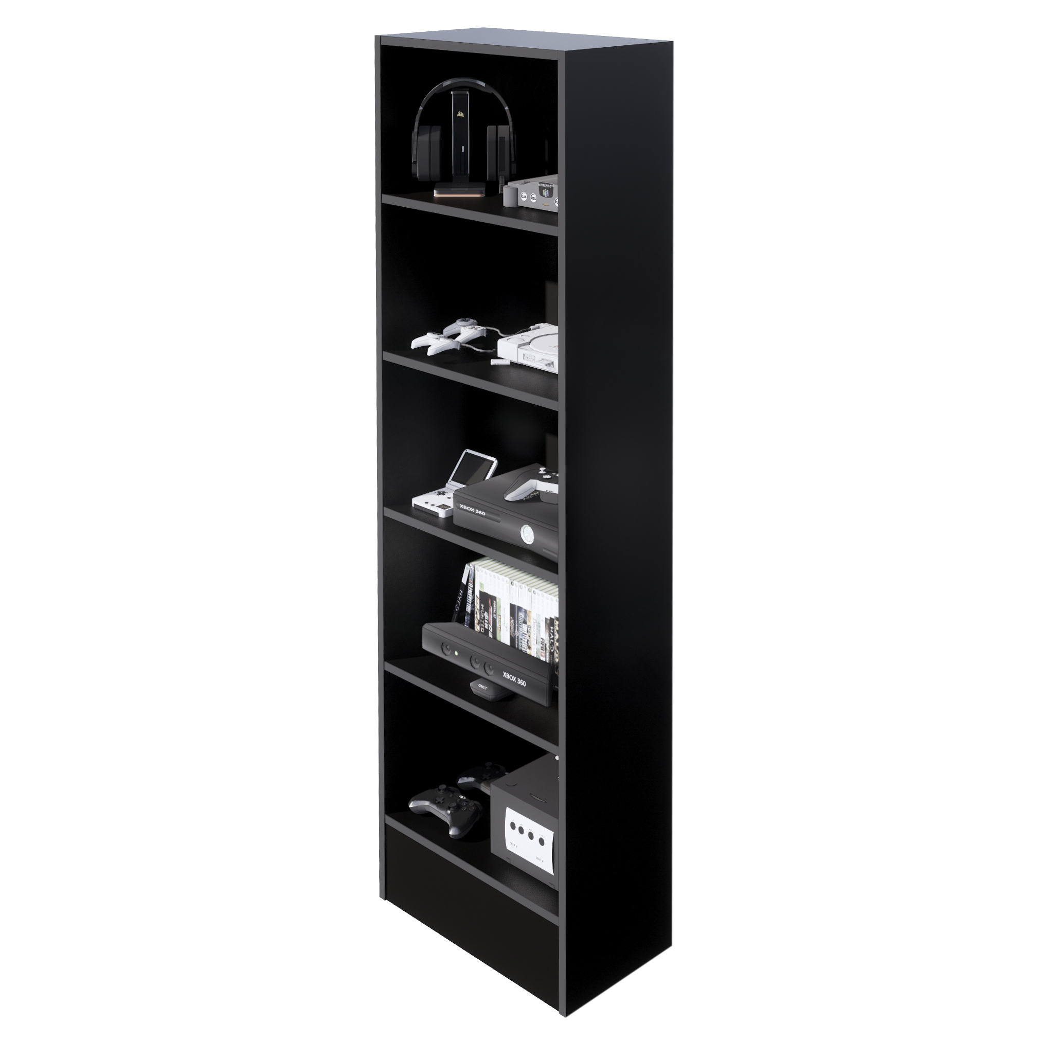ESTANTE GAMER NR 01 177X52CM NEGRO - 4