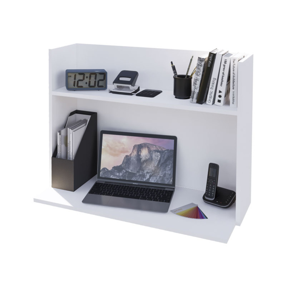 ESCRITORIO MOVENDA MUEBLES MARCELA 90 CM X 42 CM BLANCO EMPOTRABLE - 6