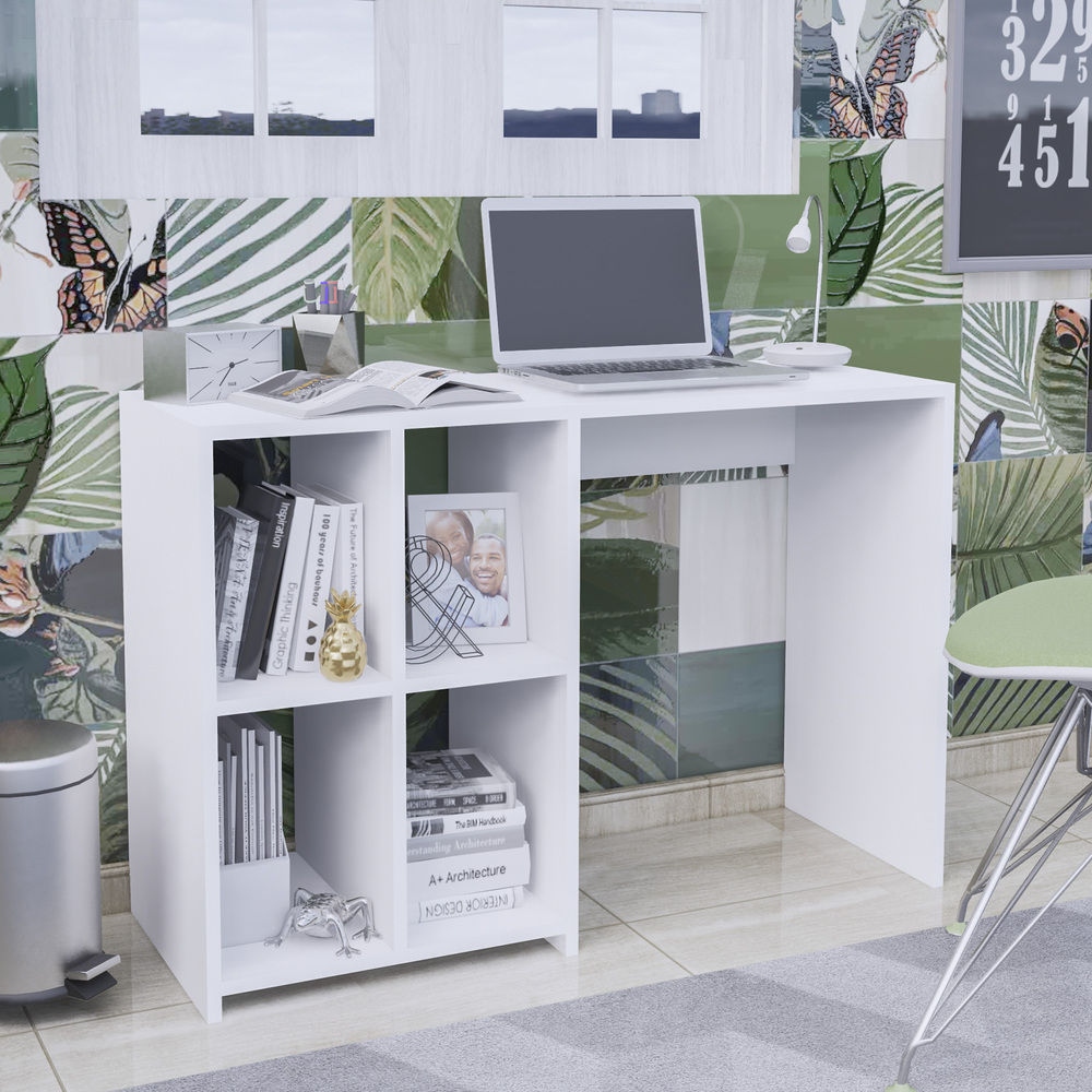 ESCRITORIO MOVENDA MUEBLES BIANCA 110 CM X 40 CM BLANCO - 4