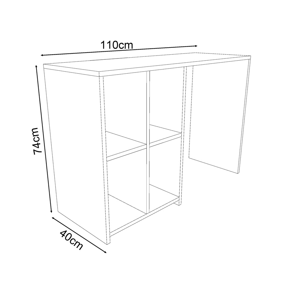 ESCRITORIO MOVENDA MUEBLES BIANCA 110 CM X 40 CM BLANCO - 6