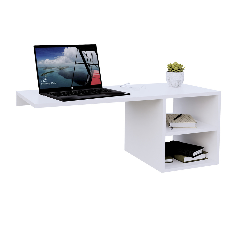 ESCRITORIO MOVENDA MUEBLES LUIZA 100 CM X 42 CM BLANCO EMPOTRABLE - 6