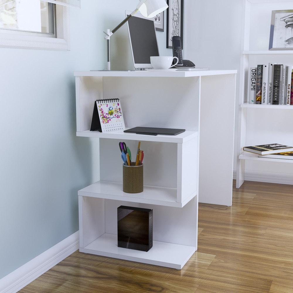 ESCRITORIO MOVENDA MUEBLES MARILIA 90 CM X 45 CM BLANCO - 6
