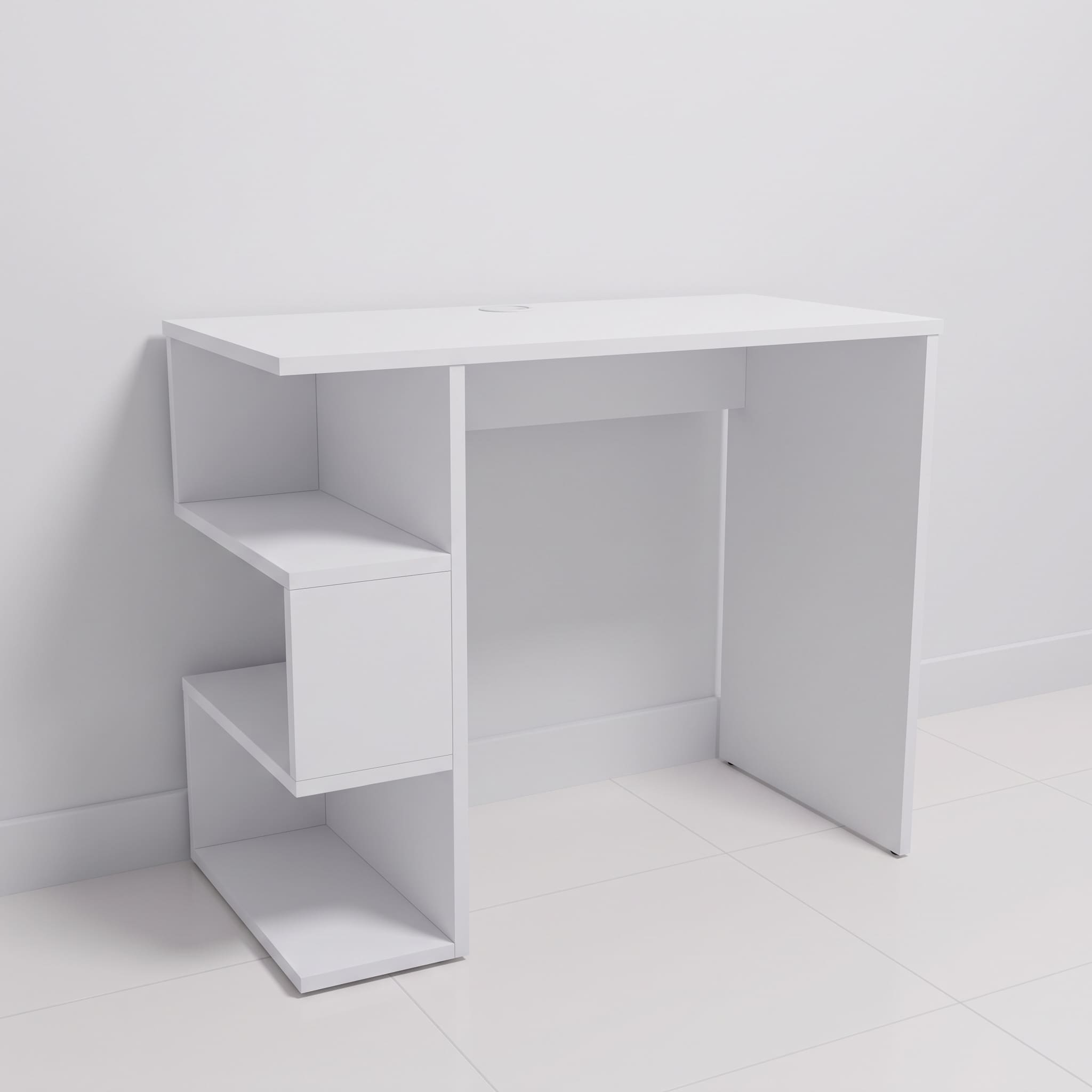 ESCRITORIO MOVENDA MUEBLES MARILIA 90 CM X 45 CM BLANCO - 7