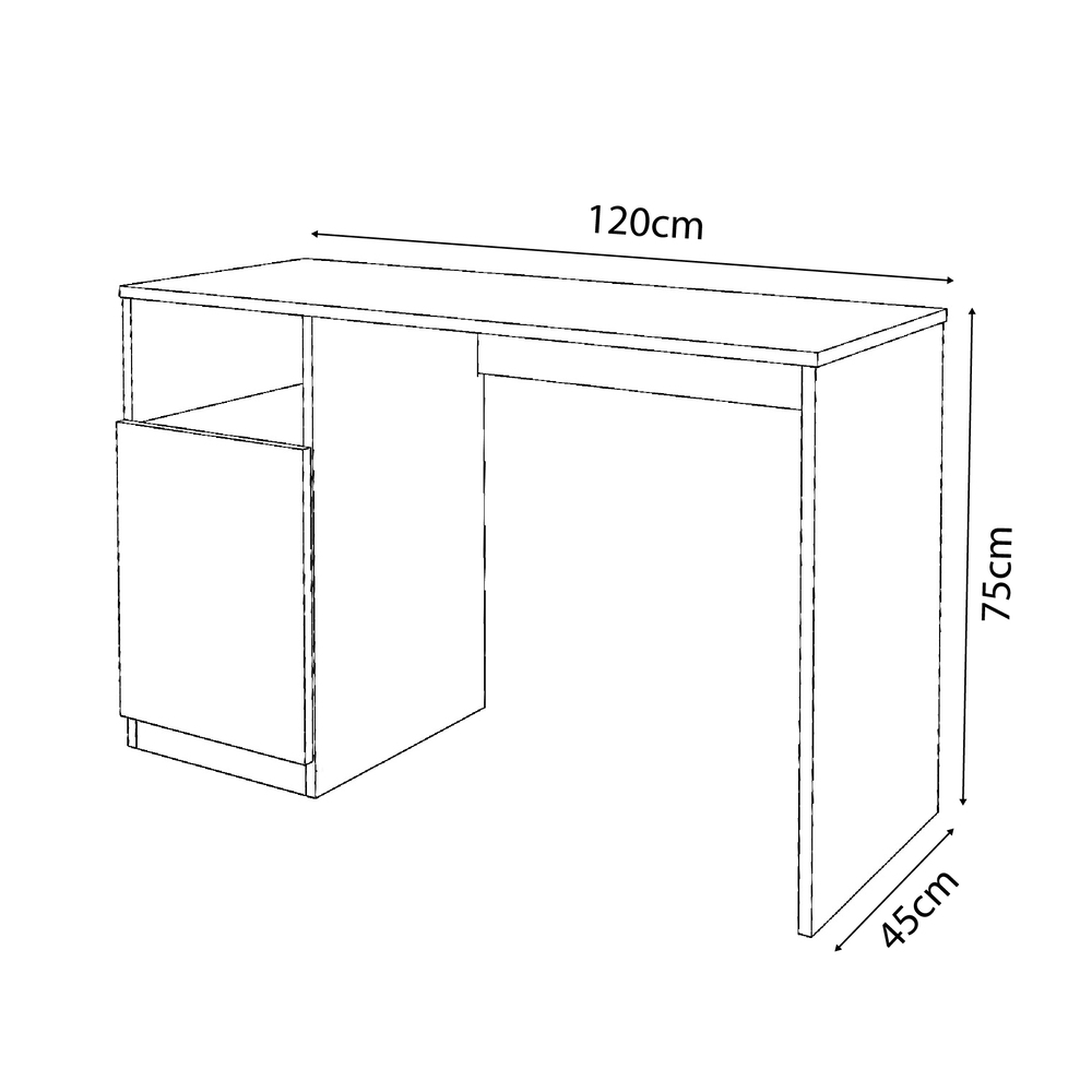 ESCRITORIO SIMONE 120CM 1 PUERTA MOVENDA BLANCO - 8