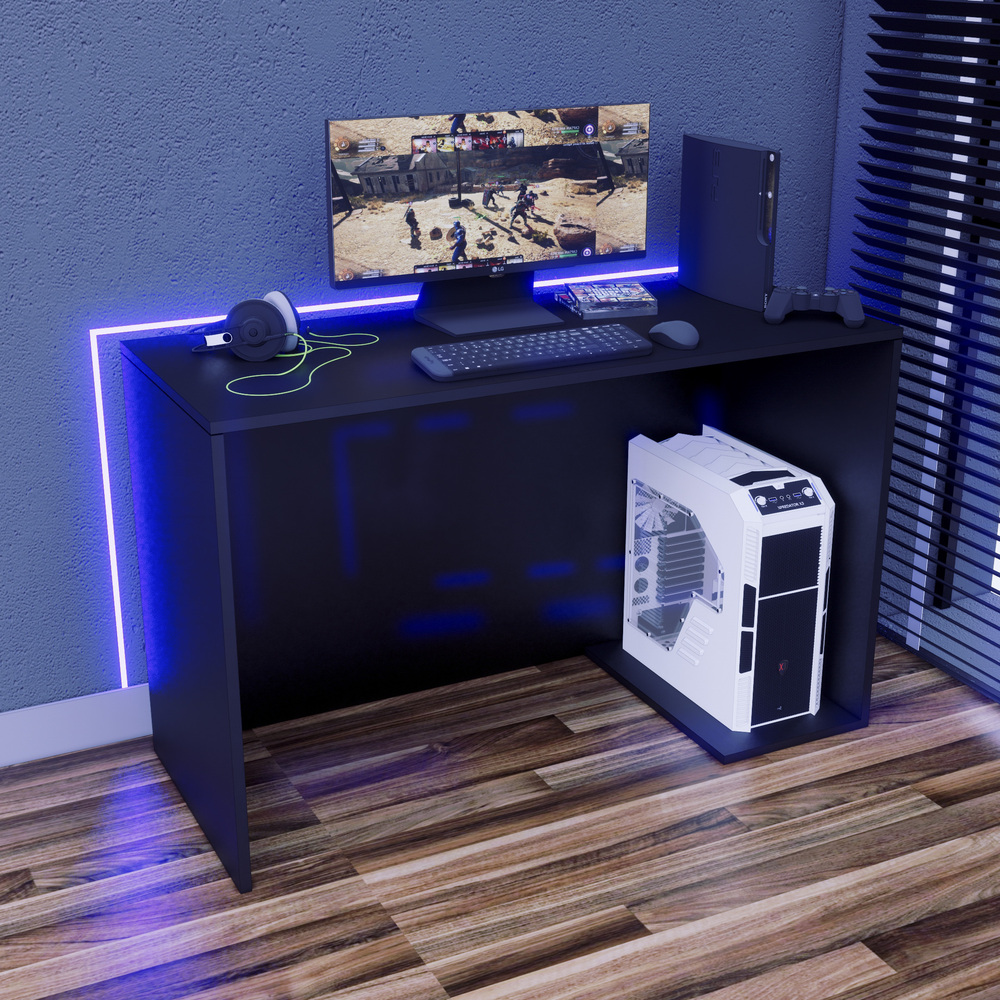 ESCRITORIO GAMER NR 06 120CM NEGRO - 6