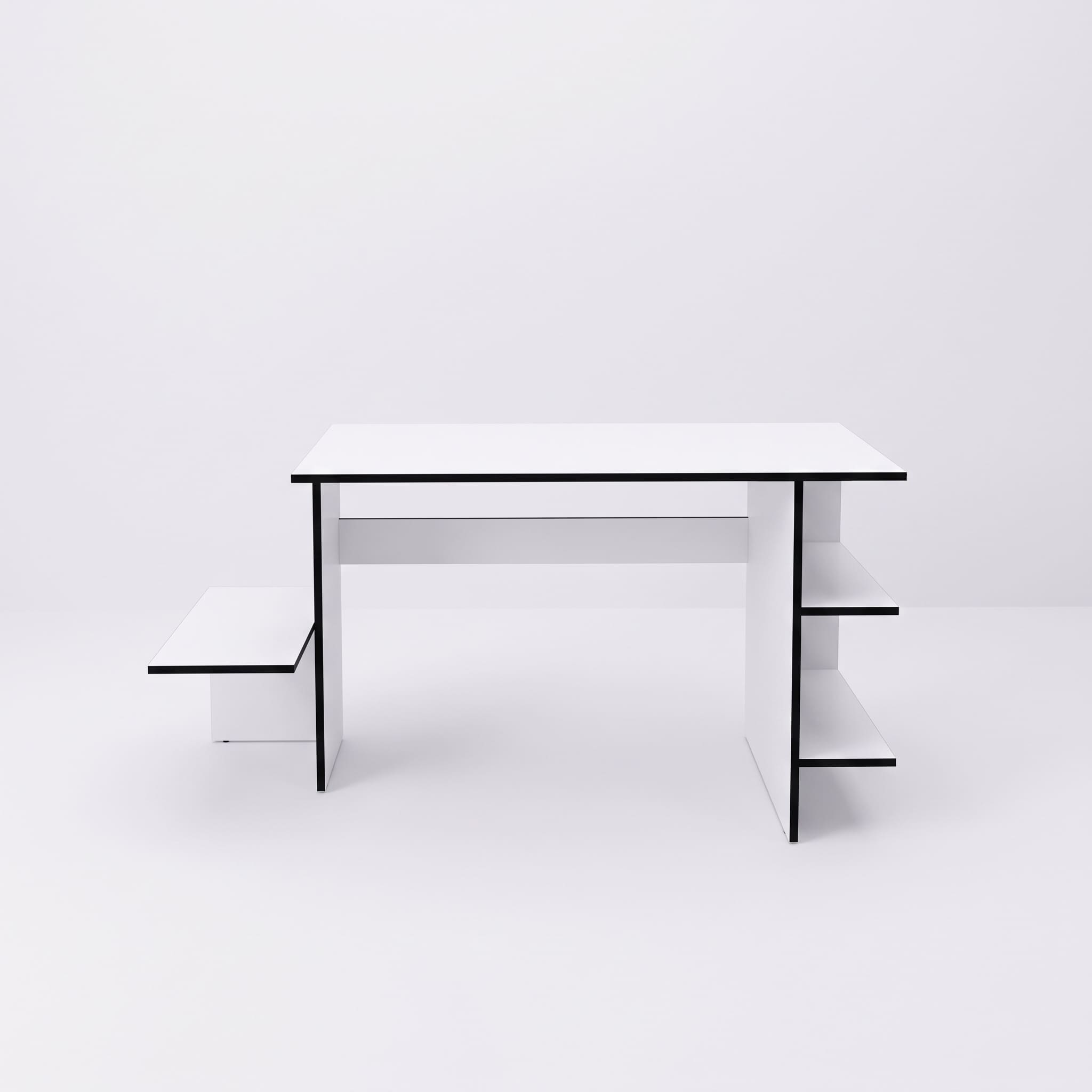 ESCRITORIO GAMER NR 09 136CM MOVENDA BLANCO - 6