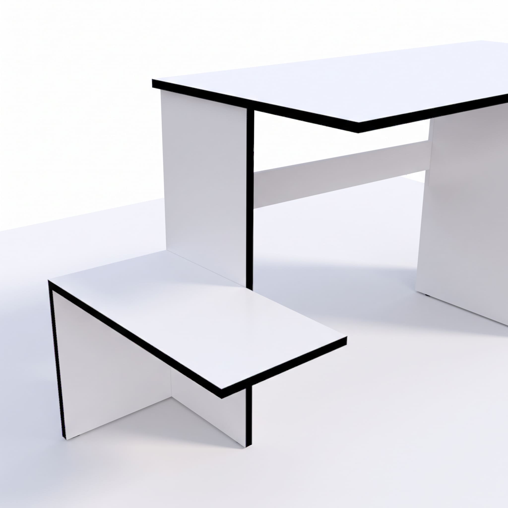 ESCRITORIO GAMER NR 09 136CM MOVENDA BLANCO - 7