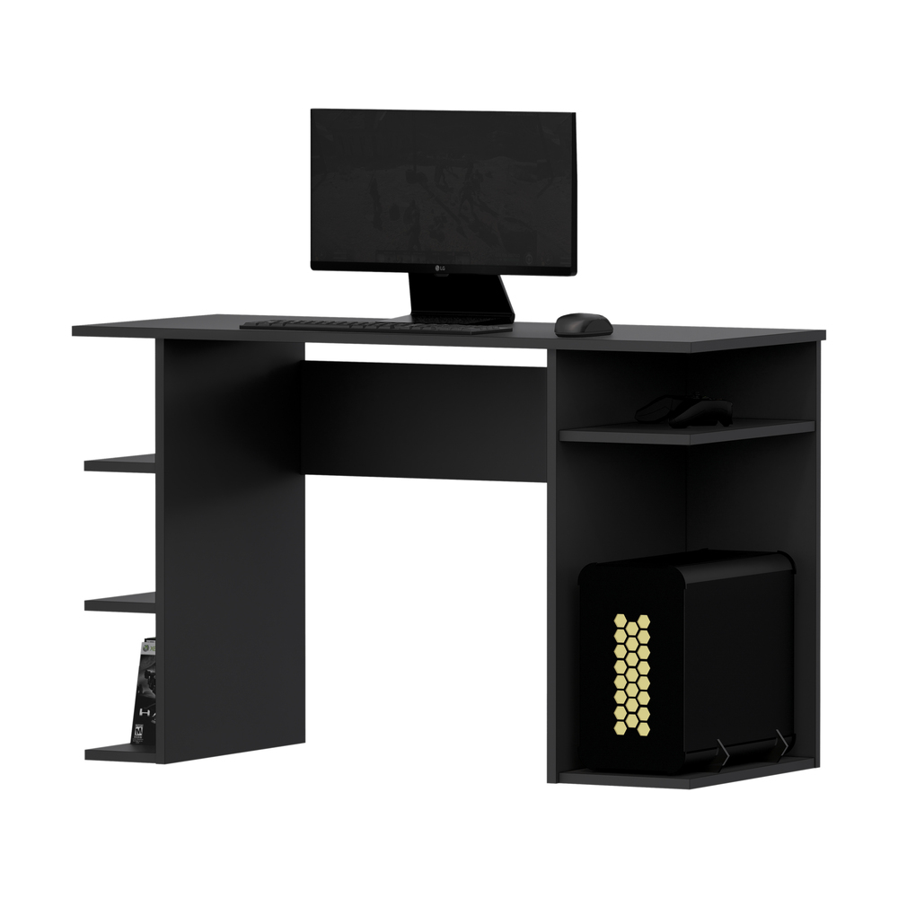 ESCRITORIO GAMER MOVENDA MUEBLES GAMER 12 120 CM X 50 CM NEGRO - 6