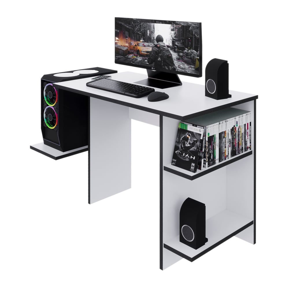 ESCRITORIO GAMER NR 10 121CM MOVENDA BLANCO - 5