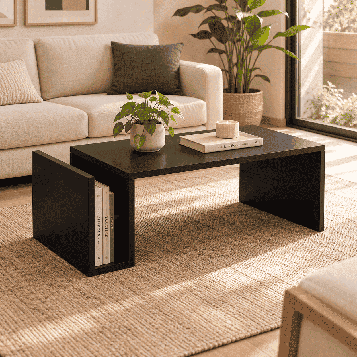 MESA DE CENTRO IPE MOVENDA NEGRO - 1