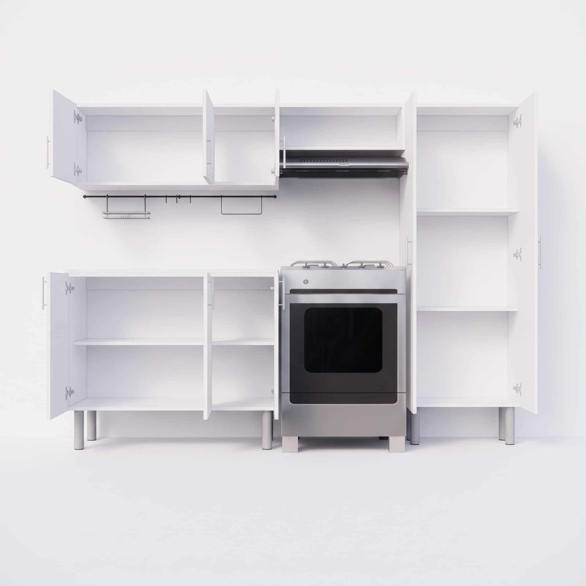 MUEBLE DE COCINA VALERIA 230CM MOVENDA BLANCO - 9