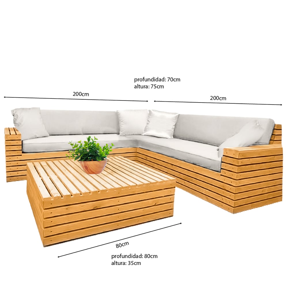 SET DE TERRAZA PERDIZ 5 PERSONAS CON MESA MOVENDA - 3