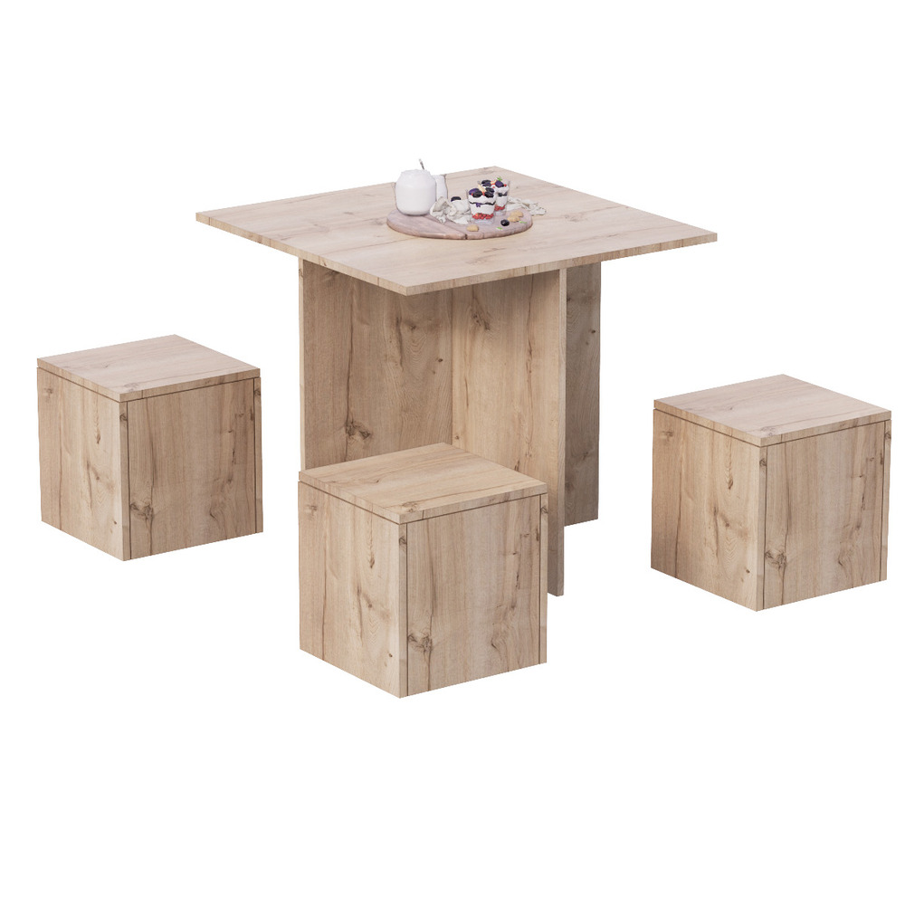 JUEGO COMEDOR MOVENDA MUEBLES CARTAGENA BEIGE 4 PERSONAS MOVENDA - 6