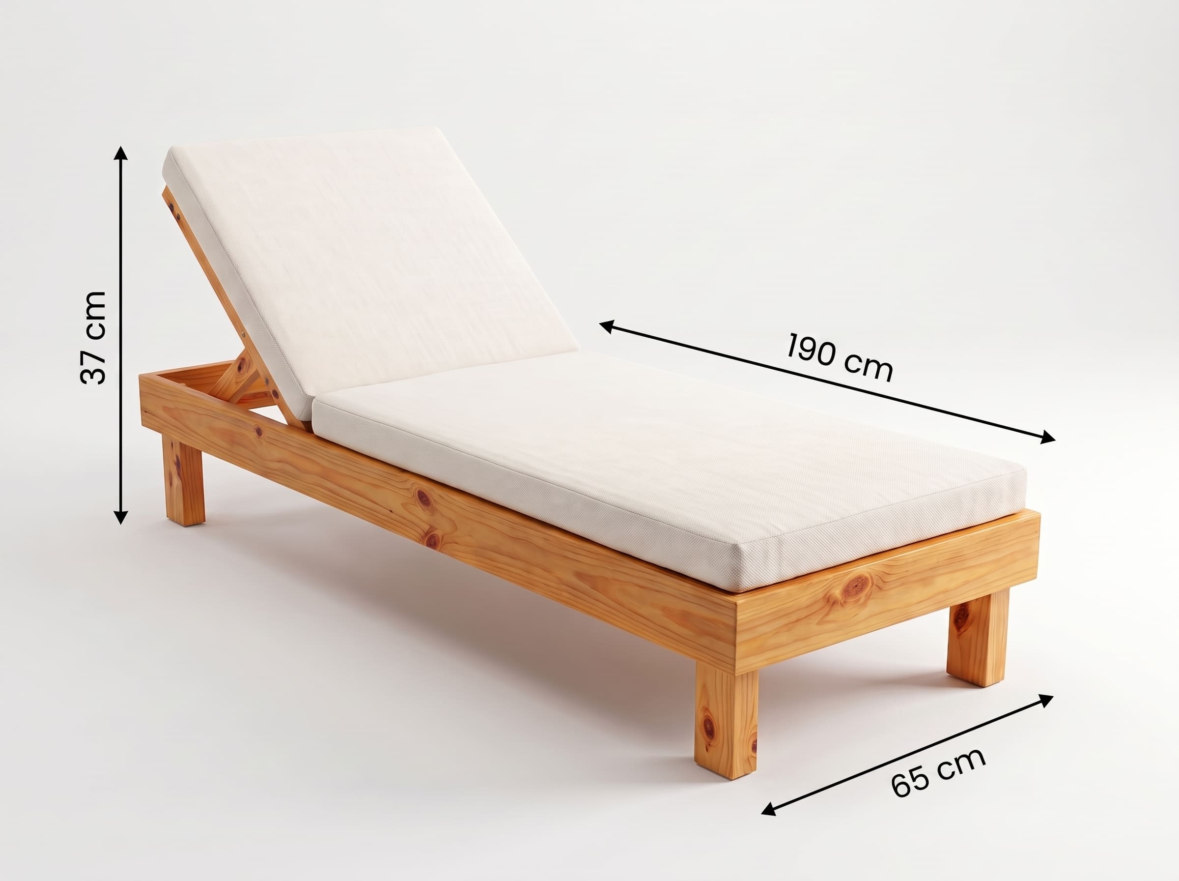 REPOSERA MOVENDA MUEBLES MONARCA MADERA PISCINA AJUSTABLE - 5