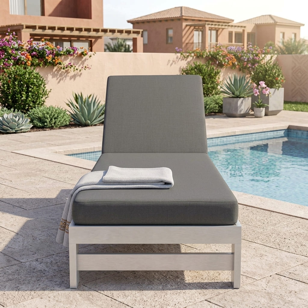 REPOSERA MOVENDA MUEBLES CRISTAL BLANCO PISCINA AJUSTABLE - 5