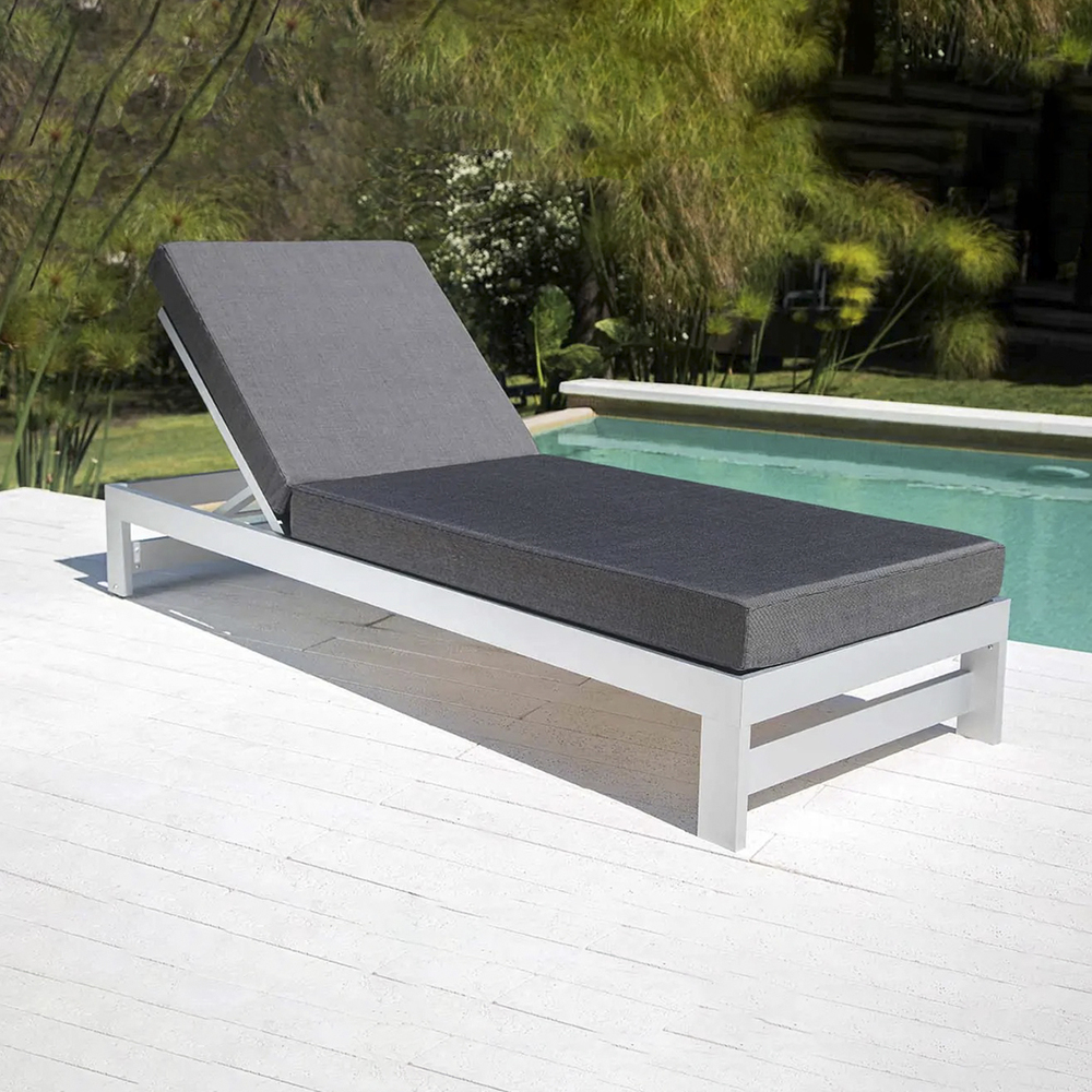 REPOSERA MOVENDA MUEBLES CRISTAL BLANCO PISCINA AJUSTABLE - 6