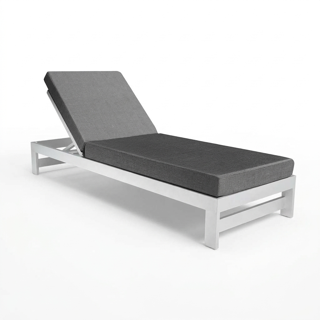 REPOSERA MOVENDA MUEBLES CRISTAL BLANCO PISCINA AJUSTABLE - 7