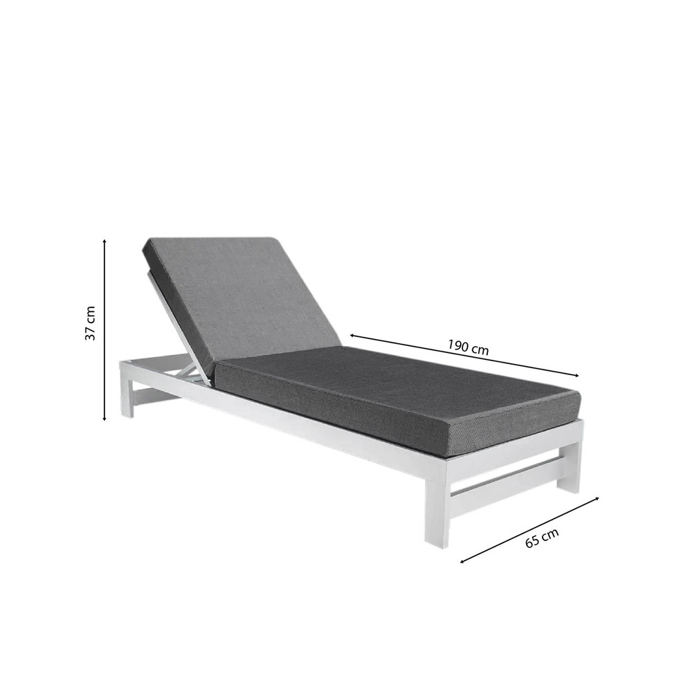 REPOSERA MOVENDA MUEBLES CRISTAL BLANCO PISCINA AJUSTABLE - 8