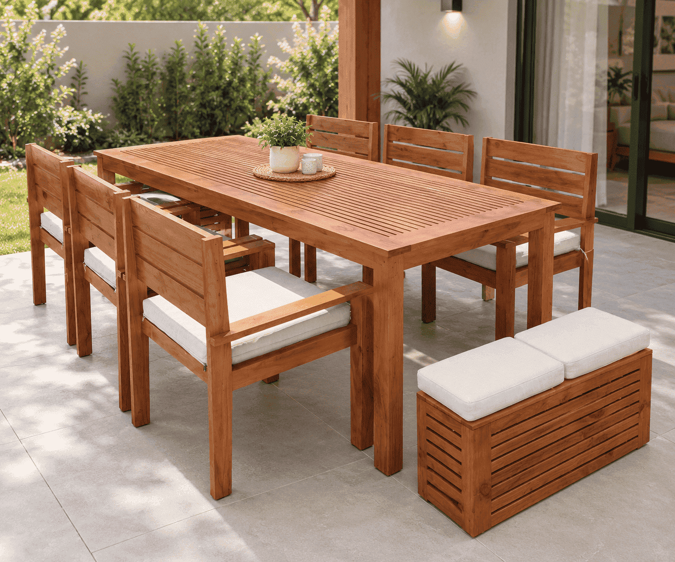 JUEGO COMEDOR MOVENDA MUEBLES BOGOTA 8 PERSONAS MADERA - 1