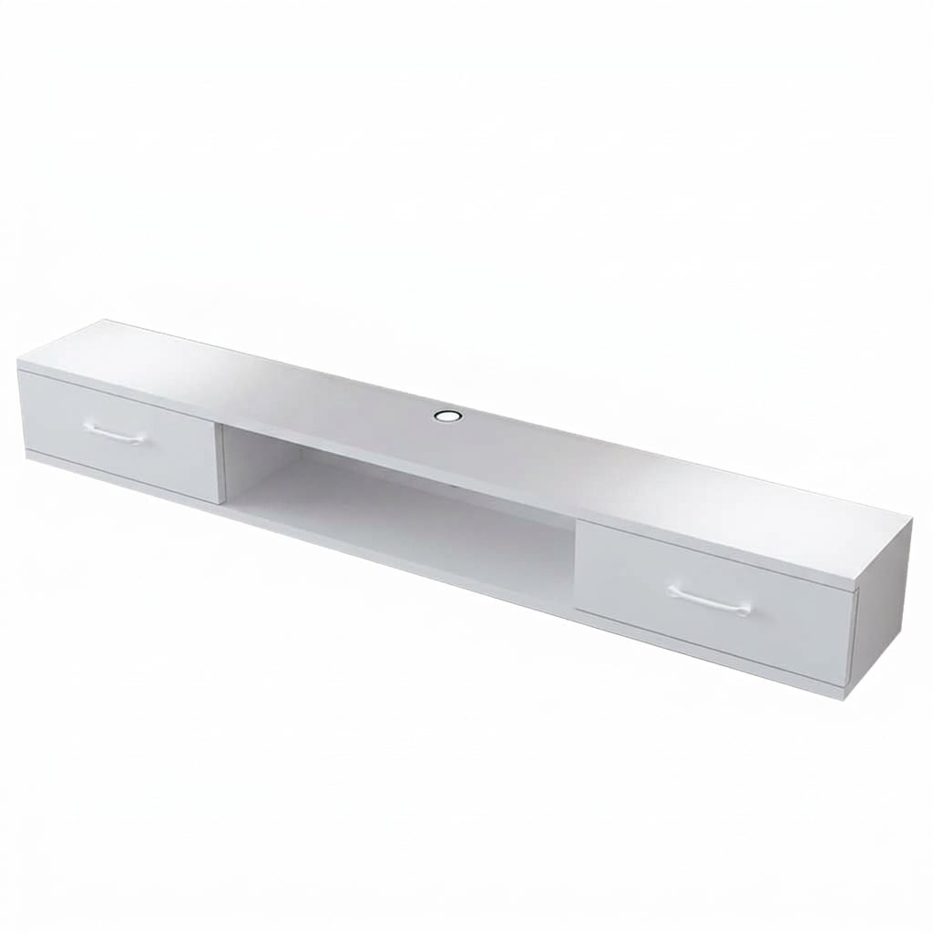 MESA DE TV MOVENDA MUEBLES CAMBARA 50' MOVENDA JALADOR OVALADO BLANCO - 6