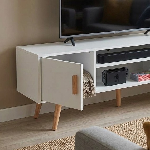 MESA DE TV MOVENDA MUEBLES TORRES 50' MOVENDA BLANCO - 4