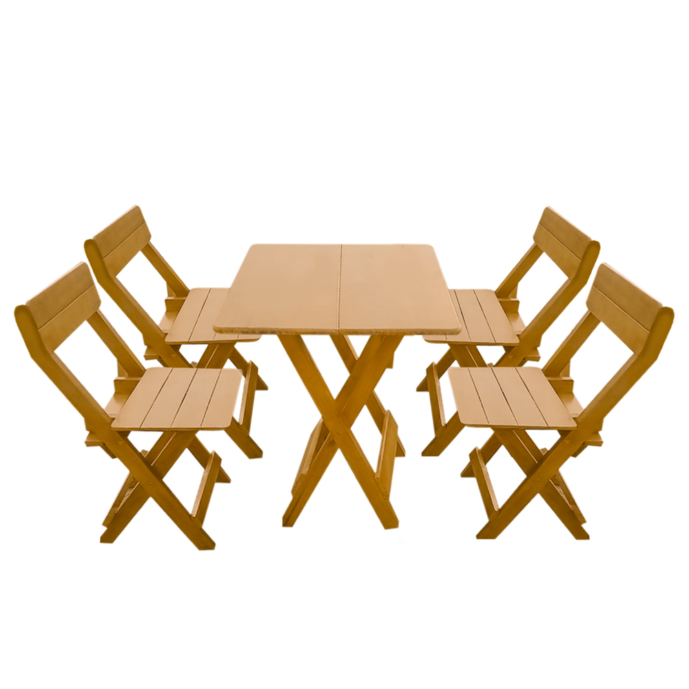 JUEGO COMEDOR MOVENDA MUEBLES PALMIRA 4 PERSONAS MADERA - 5