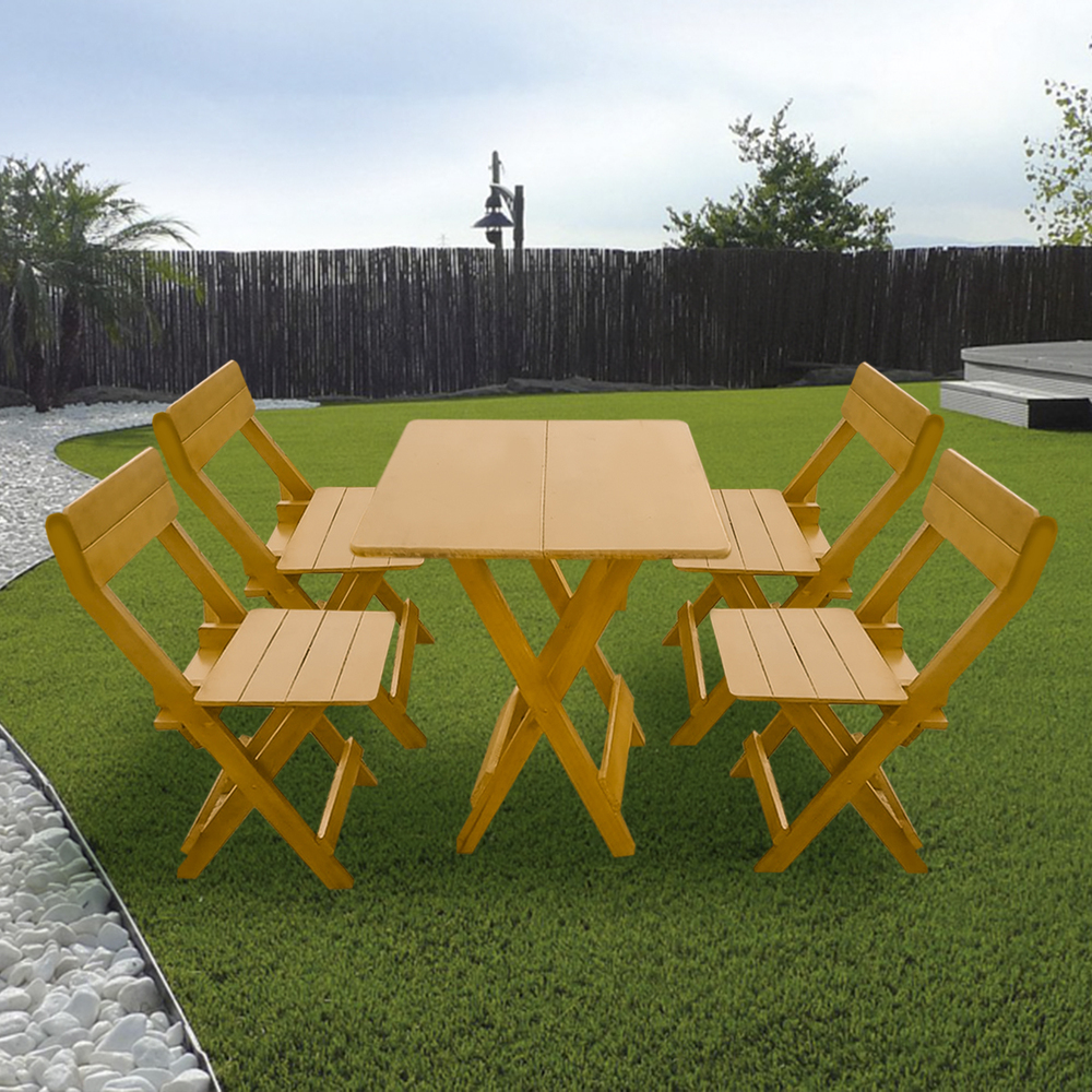 JUEGO COMEDOR MOVENDA MUEBLES PALMIRA 4 PERSONAS MADERA - 7