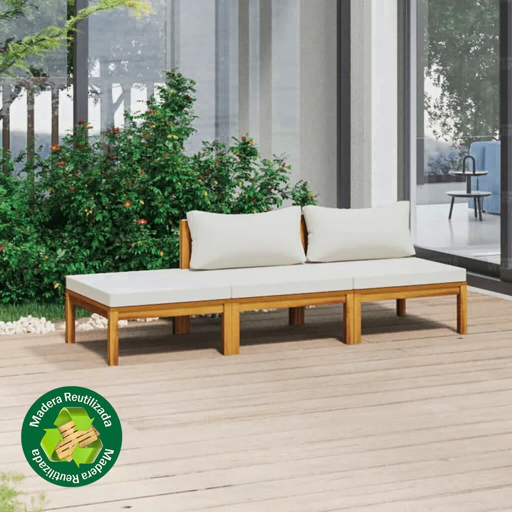 SET JUEGO TERRAZA MOVENDA MUEBLES PESCADOR 3 PERSONAS MARRON - 1