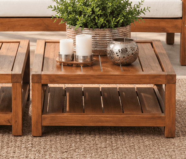 SET JUEGO TERRAZA MOVENDA MUEBLES HALCON 3 PERSONAS MESA MARRON - 3