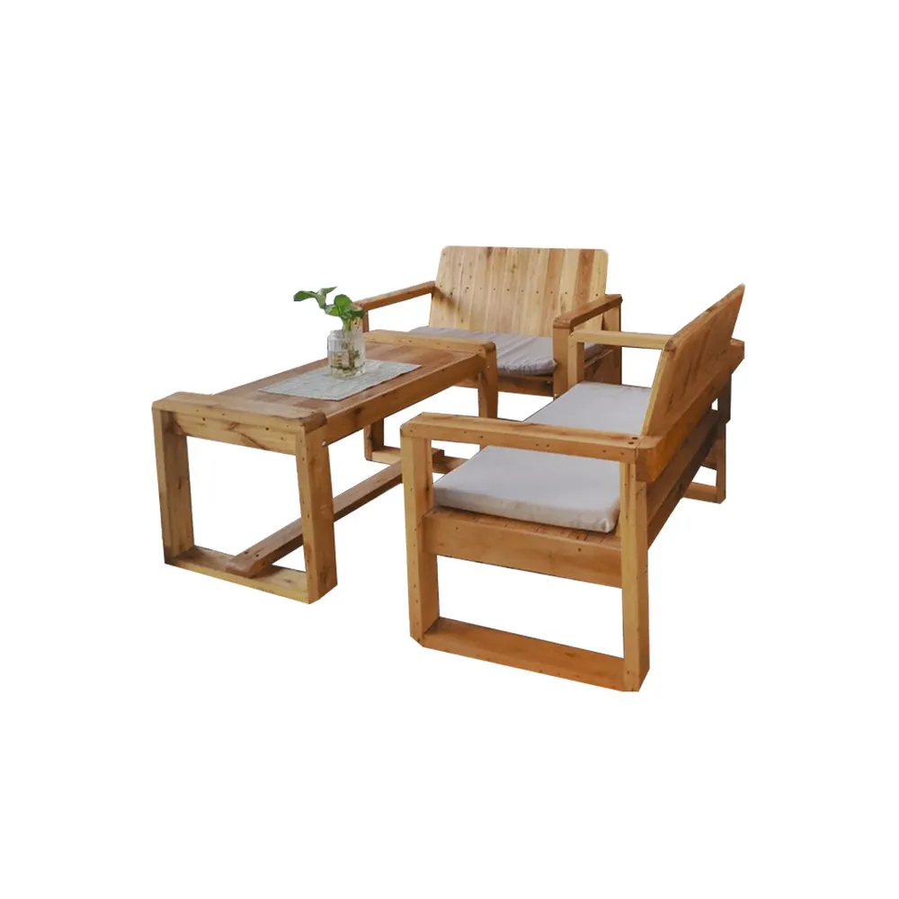 SET JUEGO TERRAZA MOVENDA MUEBLES FLAMENCO 4 PERSONAS MESA MARRON - 4