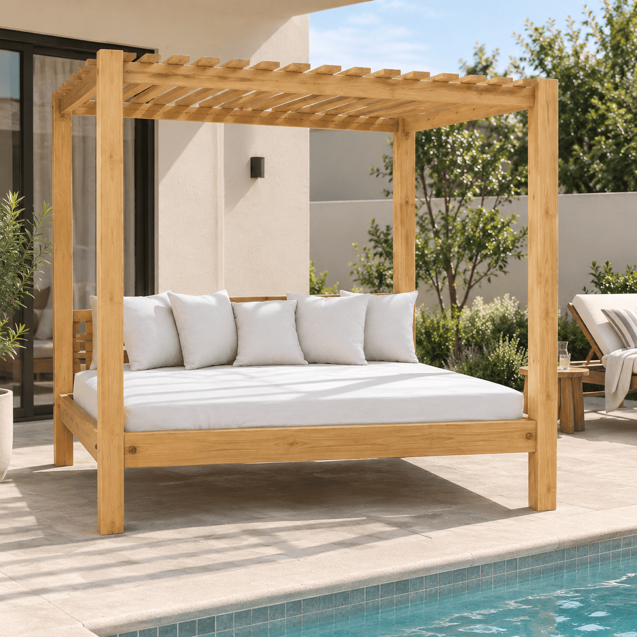 REPOSERA MOVENDA MUEBLES LUCINA MADERA PISCINA TECHO - 1