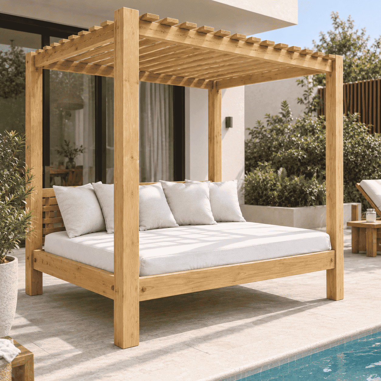 REPOSERA MOVENDA MUEBLES LUCINA MADERA PISCINA TECHO - 2