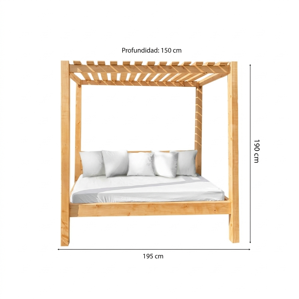 REPOSERA MOVENDA MUEBLES LUCINA MADERA PISCINA TECHO - 9
