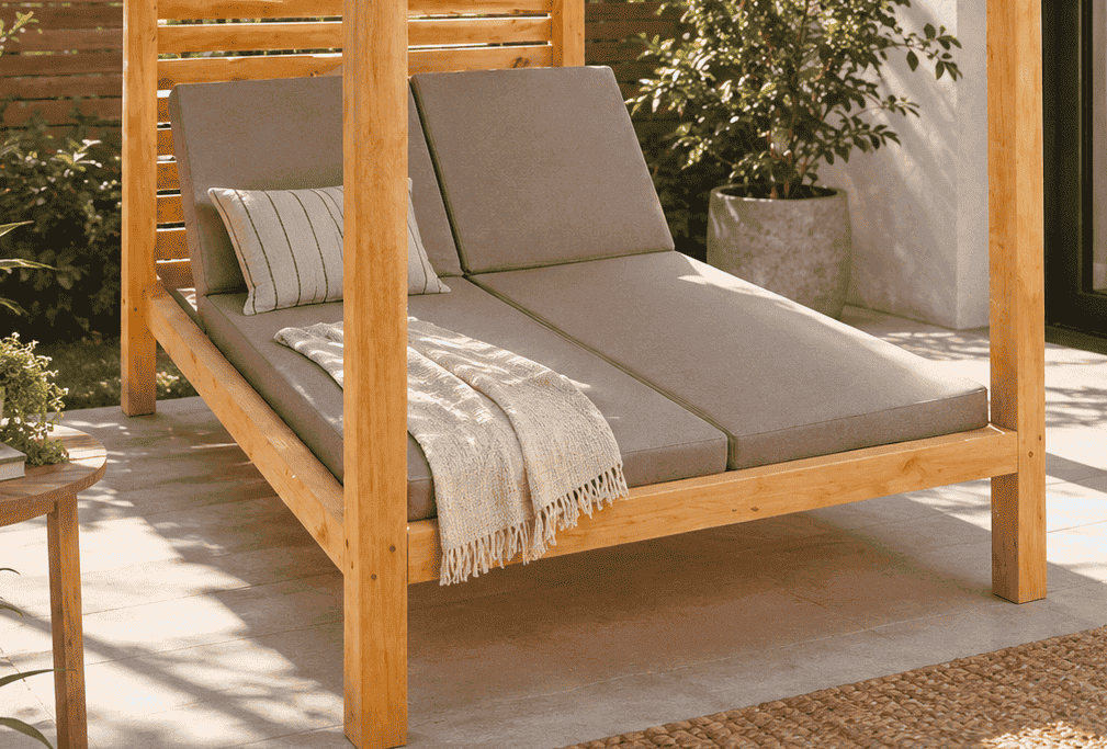 REPOSERA MOVENDA MUEBLES EMPERADOR MADERA PISCINA TECHO - 4