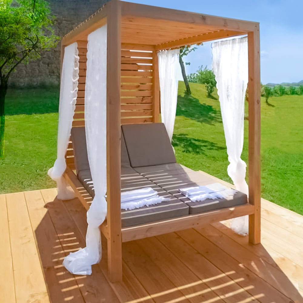 REPOSERA MOVENDA MUEBLES EMPERADOR MADERA PISCINA TECHO - 5