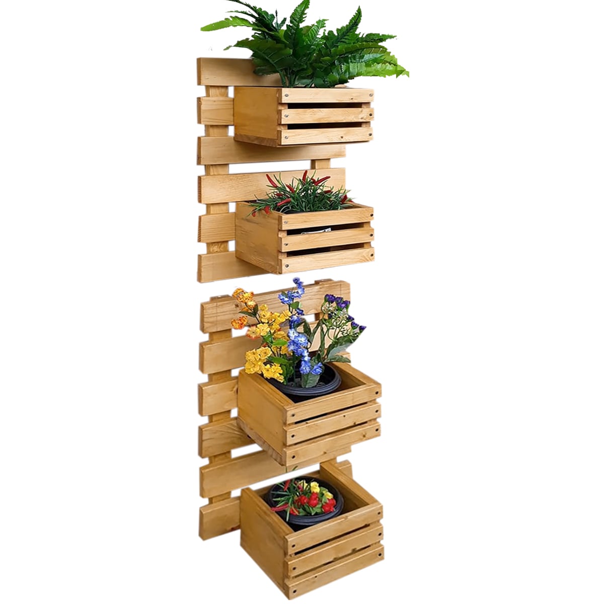 MACETERO MOVENDA MUEBLES CARMIN MADERA DOBLE - 5
