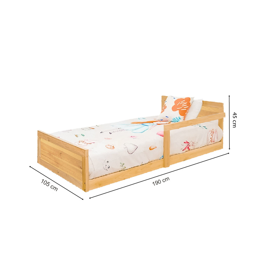 CAMA MOVENDA MUEBLES SULAY MADERA MONTESSORI PLAZA Y MEDIA - 7