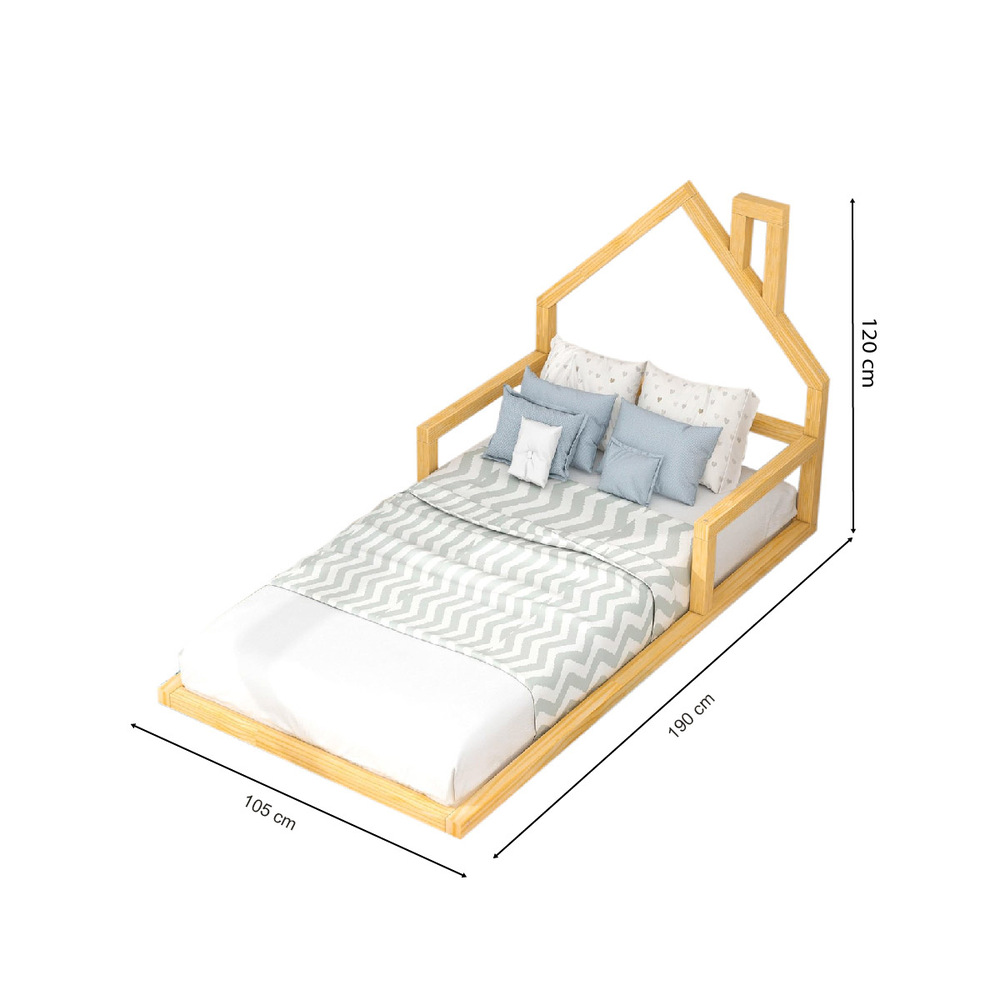 CAMA MOVENDA MUEBLES ASIRI MADERA MONTESSORI PLAZA Y MEDIA - 8