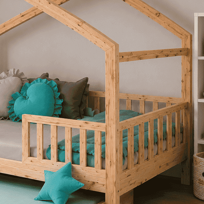 CAMA MOVENDA MUEBLES ANKA MADERA MONTESSORI PLAZA Y MEDIA - 3