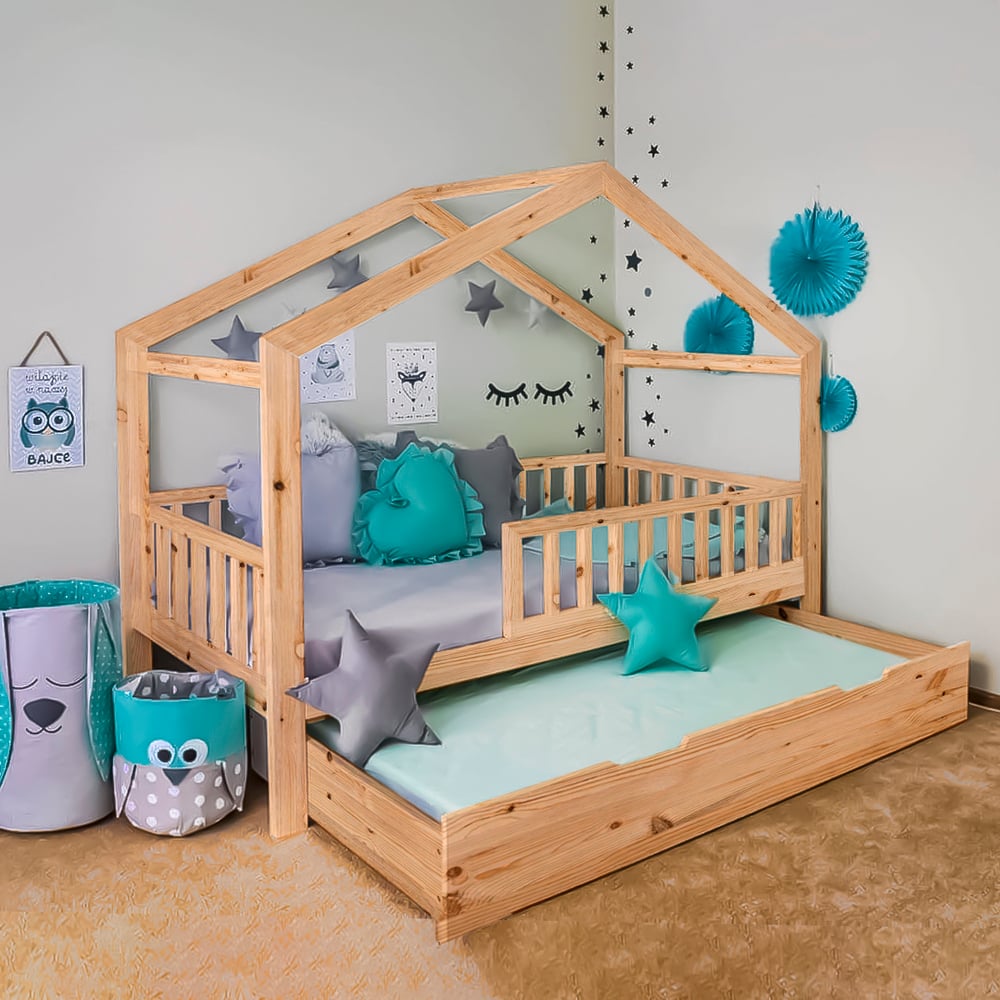 CAMA MOVENDA MUEBLES ANKA MADERA MONTESSORI PLAZA Y MEDIA - 4