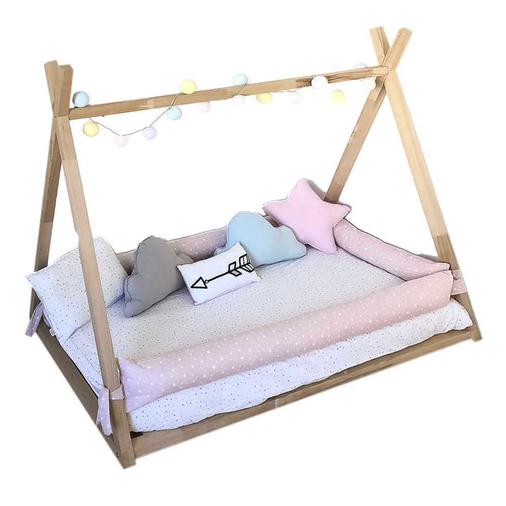 CAMA MOVENDA MUEBLES QORI MADERA MONTESSORI PLAZA Y MEDIA - 5