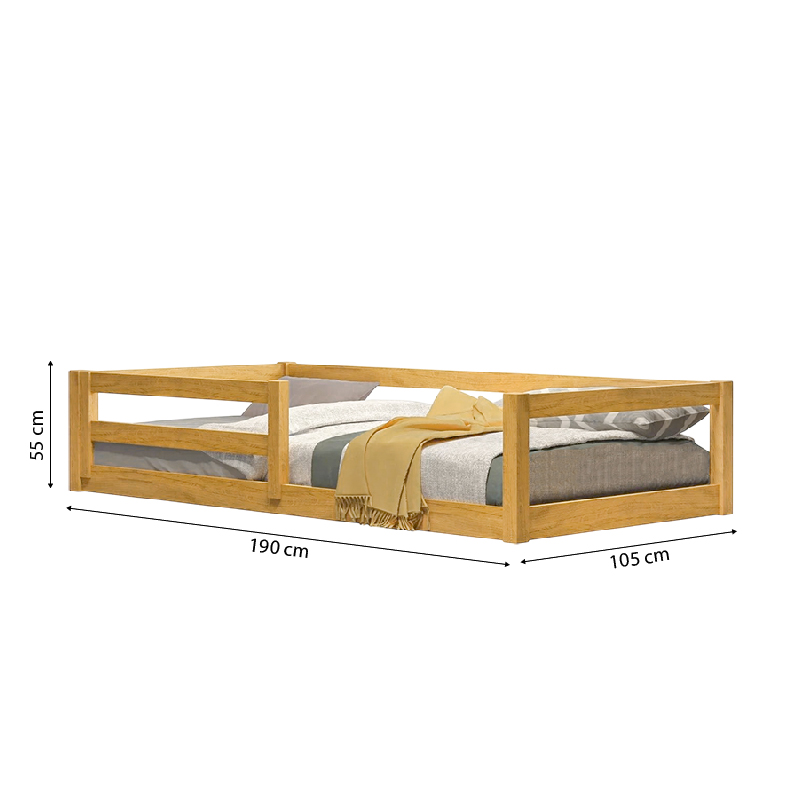 CAMA MONTESSORI DE MADERA INTI PLAZA Y MEDIA MOVENDA - 3