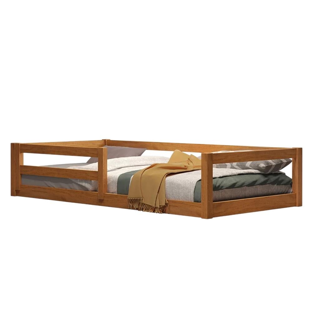 CAMA MONTESSORI DE MADERA INTI PLAZA Y MEDIA CAOBA MOVENDA - 2