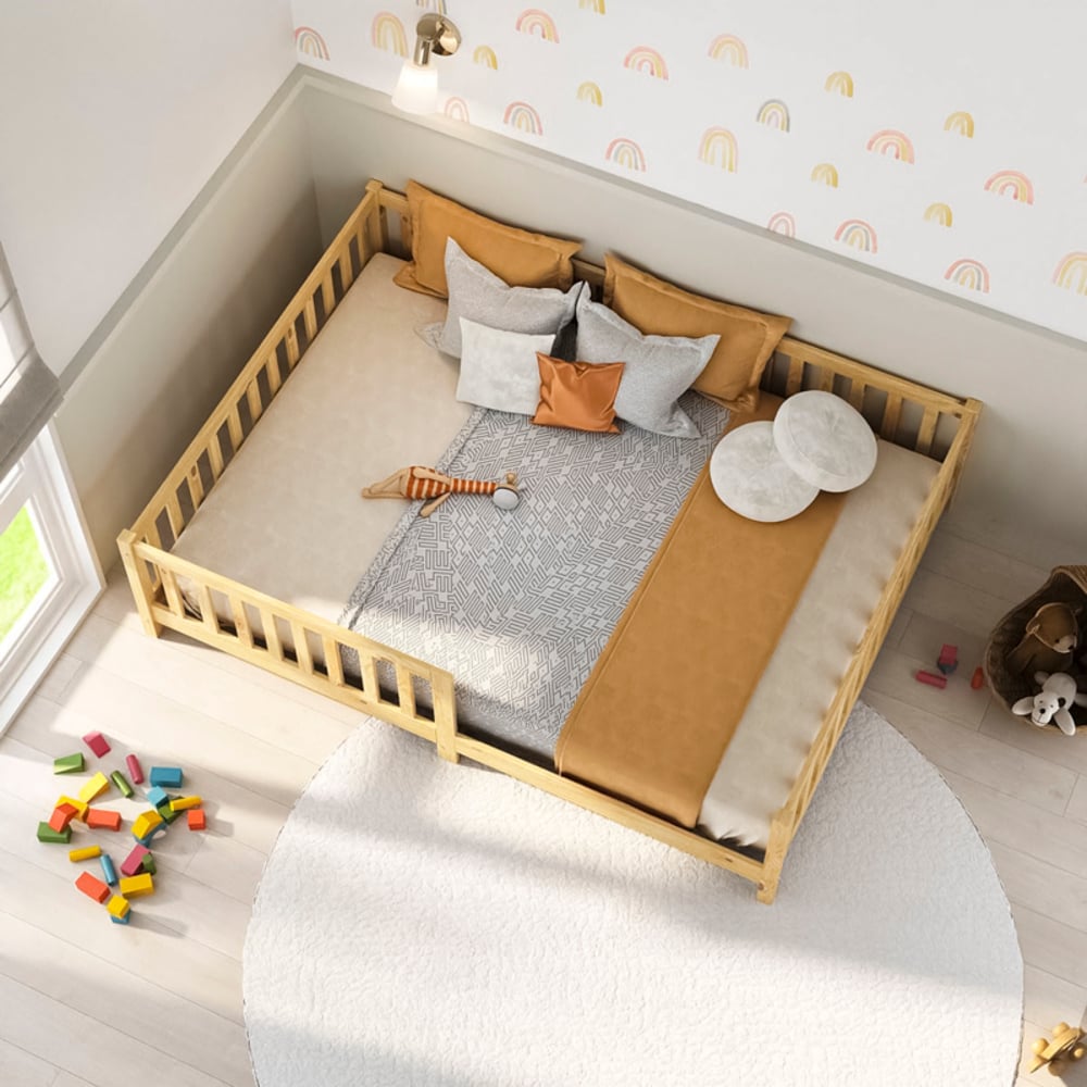 CAMA MONTESSORI DE MADERA MUNAY 2 PLAZAS MOVENDA - 3