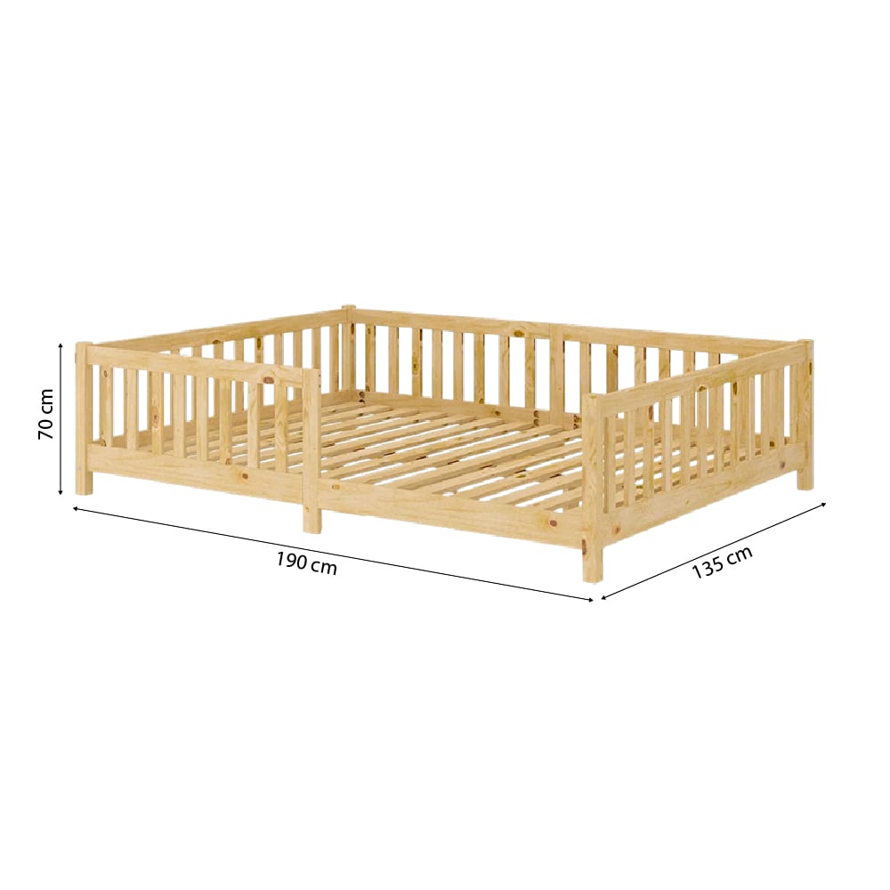 CAMA MONTESSORI DE MADERA MUNAY 2 PLAZAS MOVENDA - 5